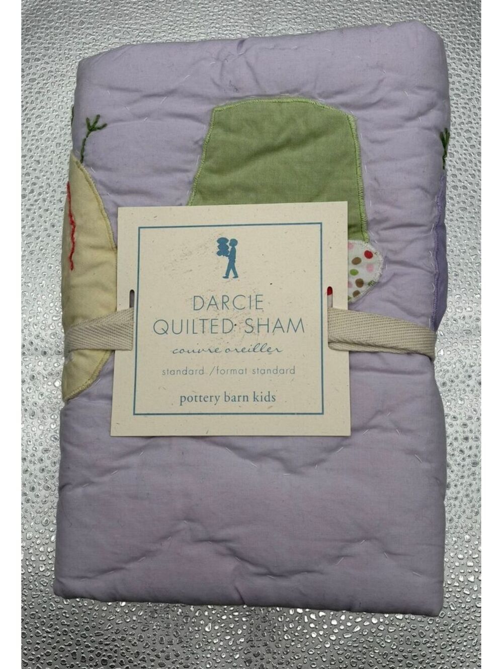 Pottery Barn Kids Darcie Quilted Standard Sham Lavender Purple NEW Discontinued